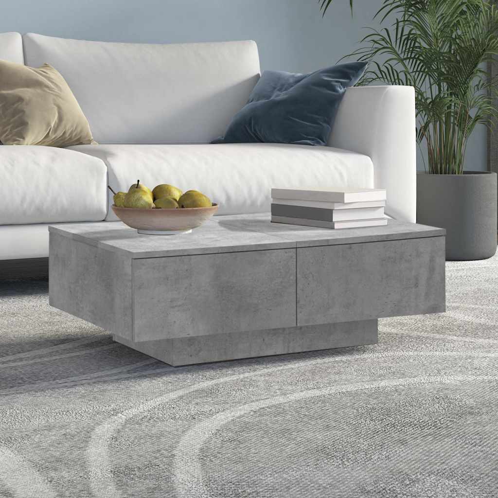 Coffee Table Engineered Wood Width 90 cm Concrete grey 31 cm 60 cm