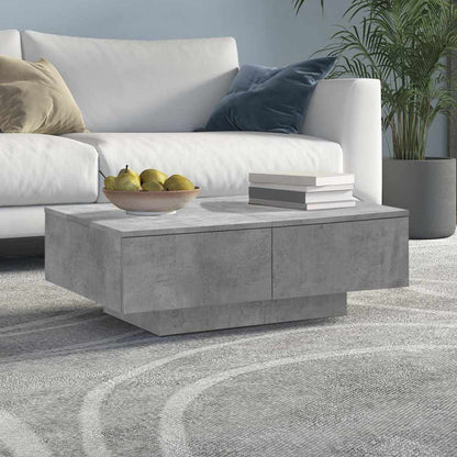 Coffee Table Engineered Wood Width 90 cm Concrete grey 31 cm 60 cm