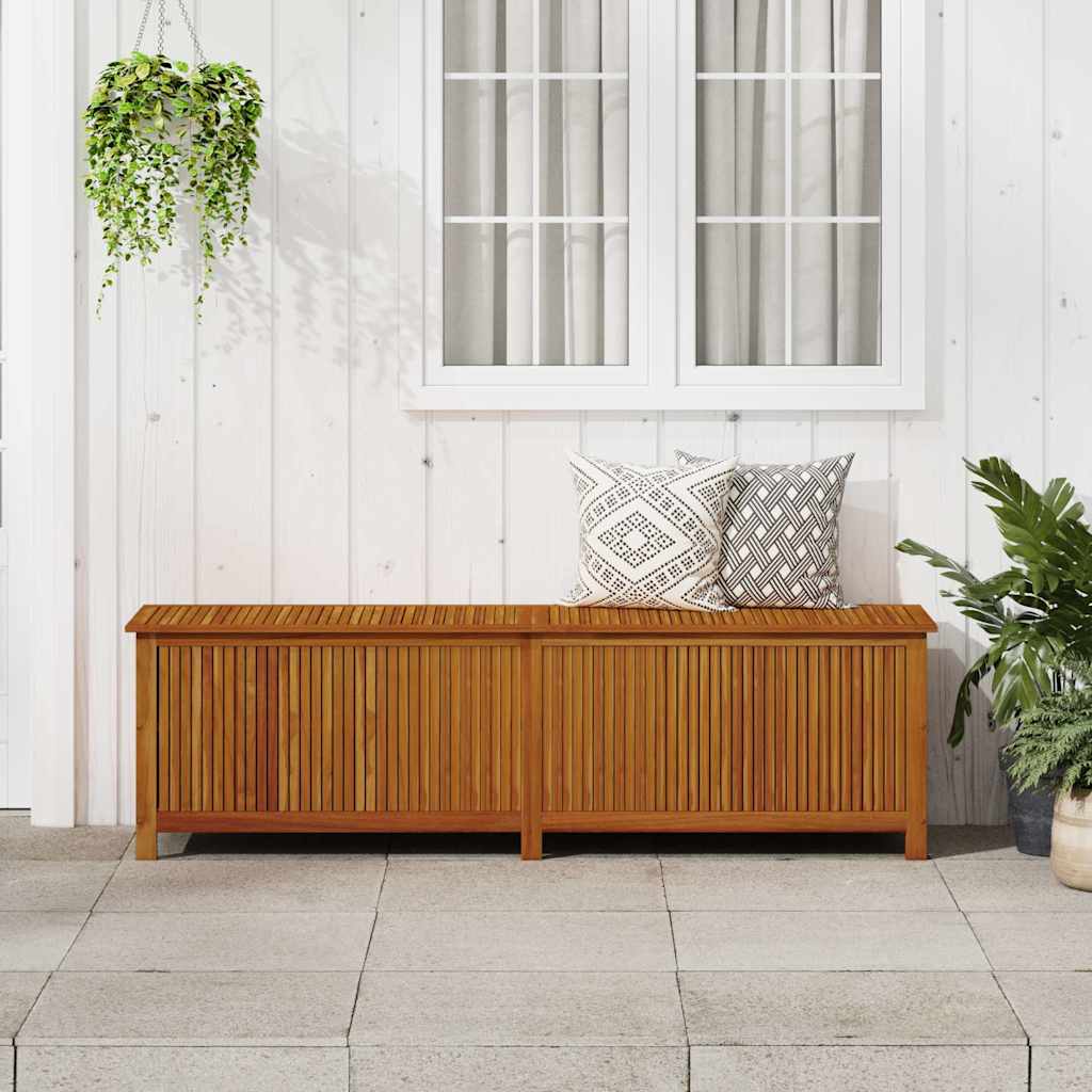 Garden Storage Box Solid Acacia Wood 200 cm 58 cm 50 cm