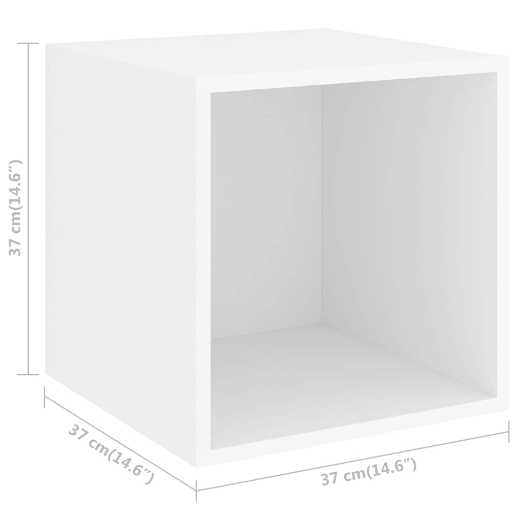 5 Piece TV Cabinet Set Engineered Wood White