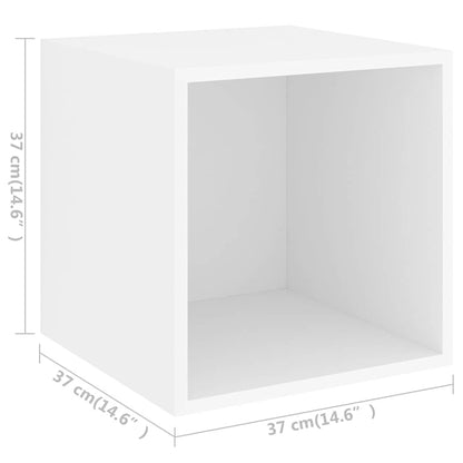 5 Piece TV Cabinet Set Engineered Wood White
