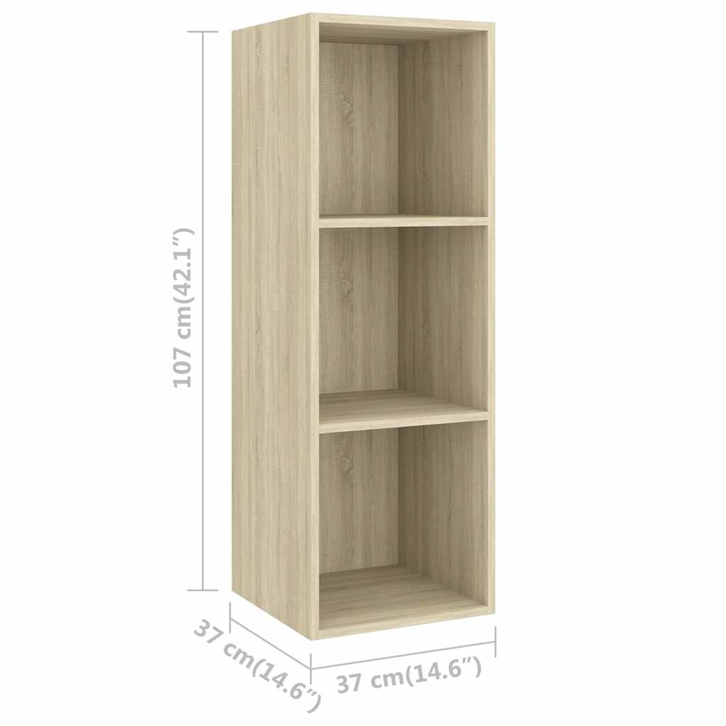 3 Piece TV Cabinet Set Engineered Wood Sonoma oak