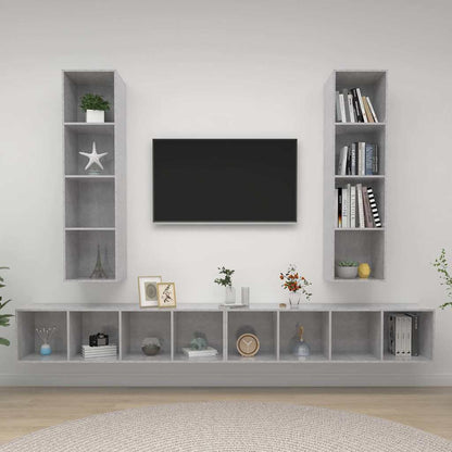 vidaXL 4 Piece Wall-mounted TV Cabinet Set Engineered Wood