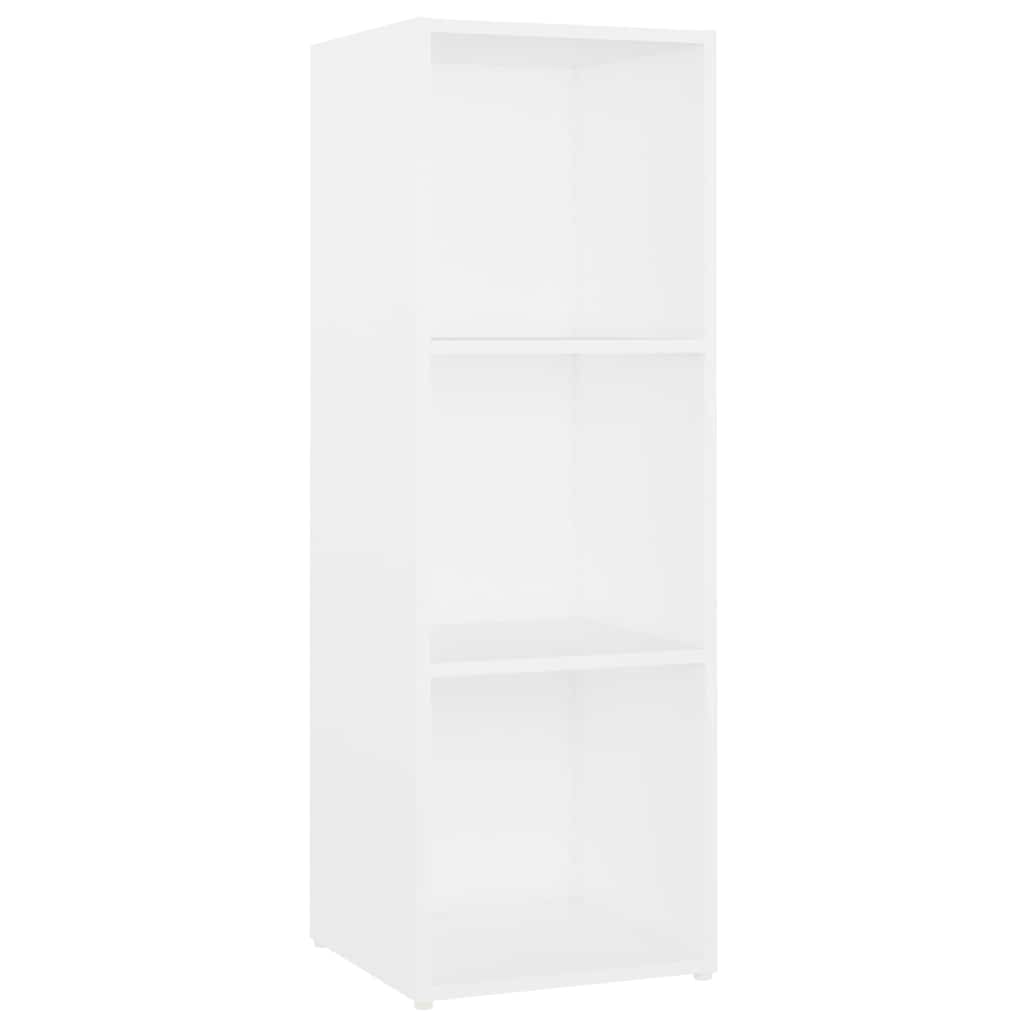 vidaXL 4 Piece TV Cabinet Set White 107x35x37 cm Engineered Wood 5