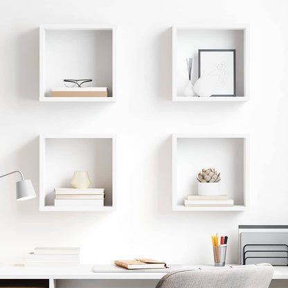 Wall Cube Shelves 30x15x30 cm 4 pcs White