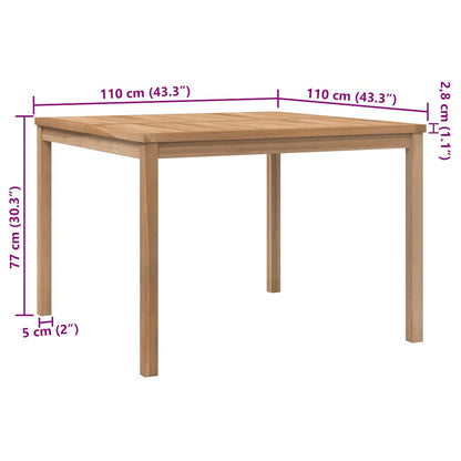 vidaXL Dining Table | Teak | Fine sanded teak hardwood | Medium | Durable 6