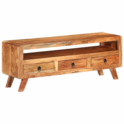 337065 vidaXL TV Cabinet 110x30x40 cm Solid Acacia Wood 5