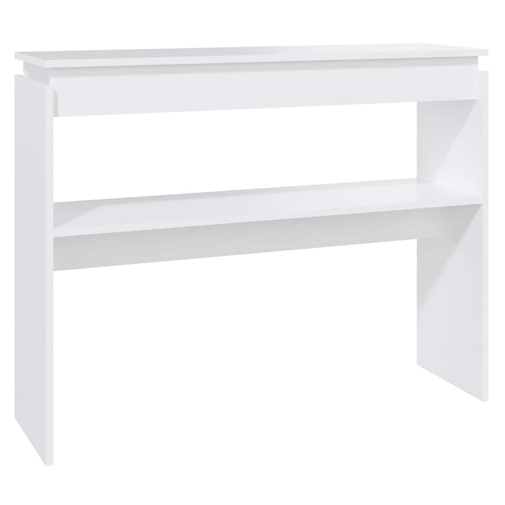 Console Table 102x30x80 cm Engineered Wood White 102 cm
