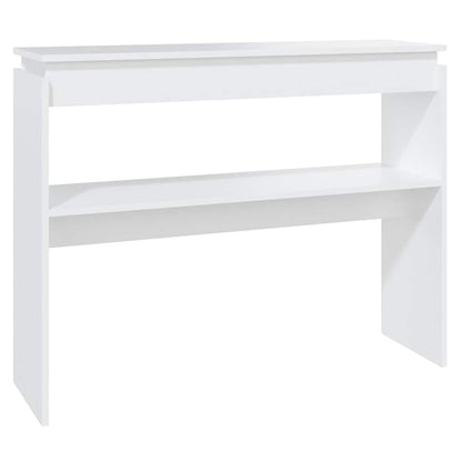 Console Table 102x30x80 cm Engineered Wood White 102 cm