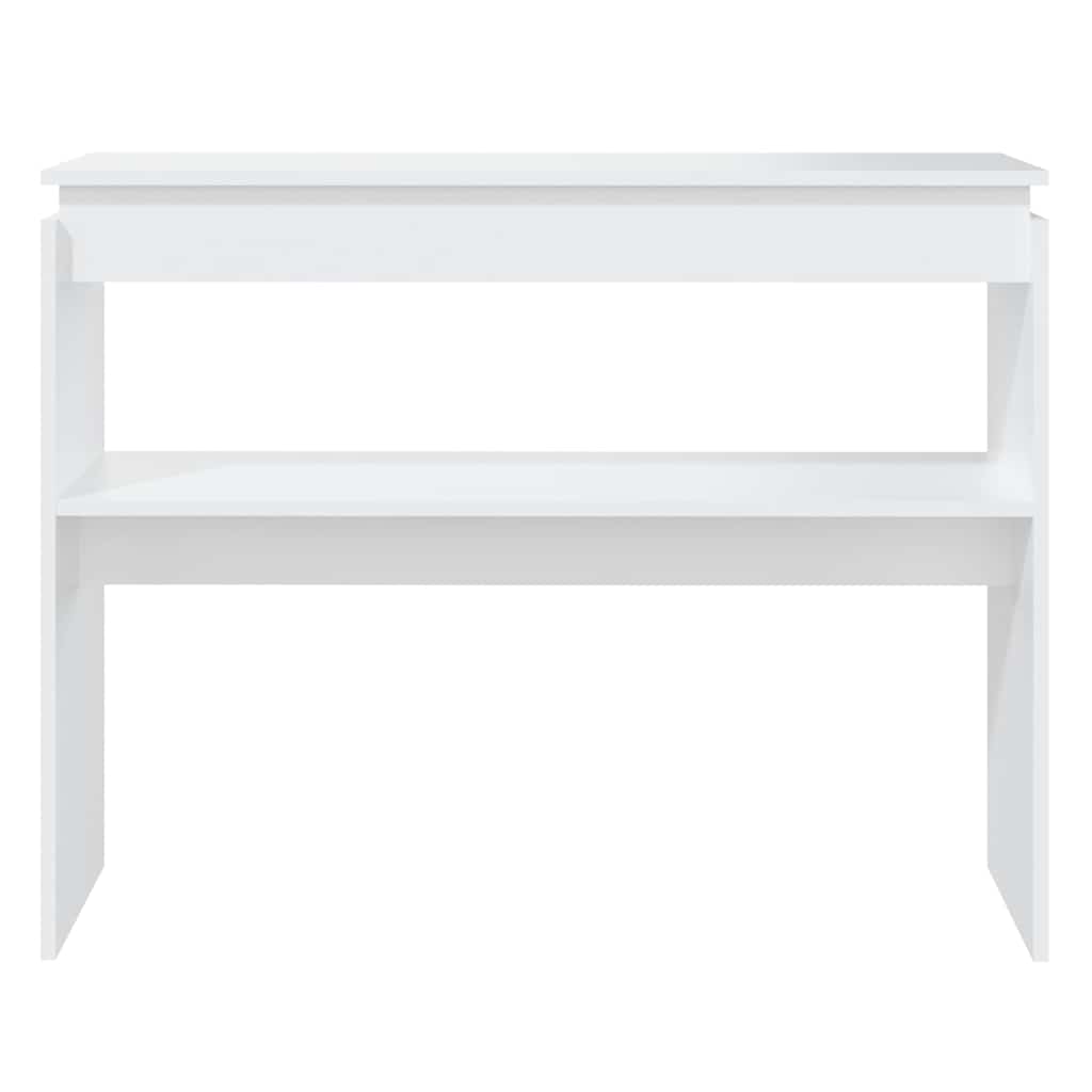 Console Table 102x30x80 cm Engineered Wood White 102 cm