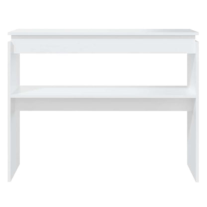 Console Table 102x30x80 cm Engineered Wood White 102 cm