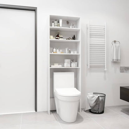 Washing Machine Cabinet 64x24x190 cm White