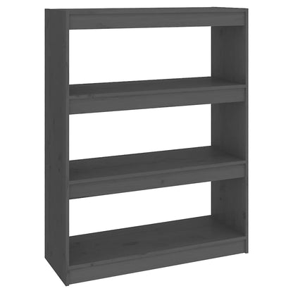 Book Cabinet/Room Divider 80x30x103,5 cm Solid Wood Pine Grey 103.5 cm