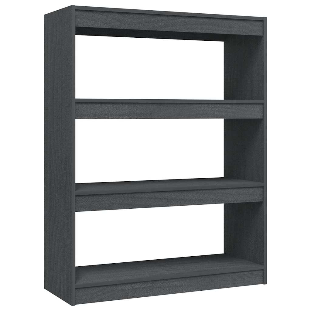 Book Cabinet/Room Divider 100x30x103 cm Solid Wood Pine Grey 103 cm