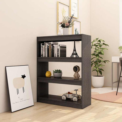 Book Cabinet/Room Divider 100x30x103 cm Solid Wood Pine Grey 103 cm