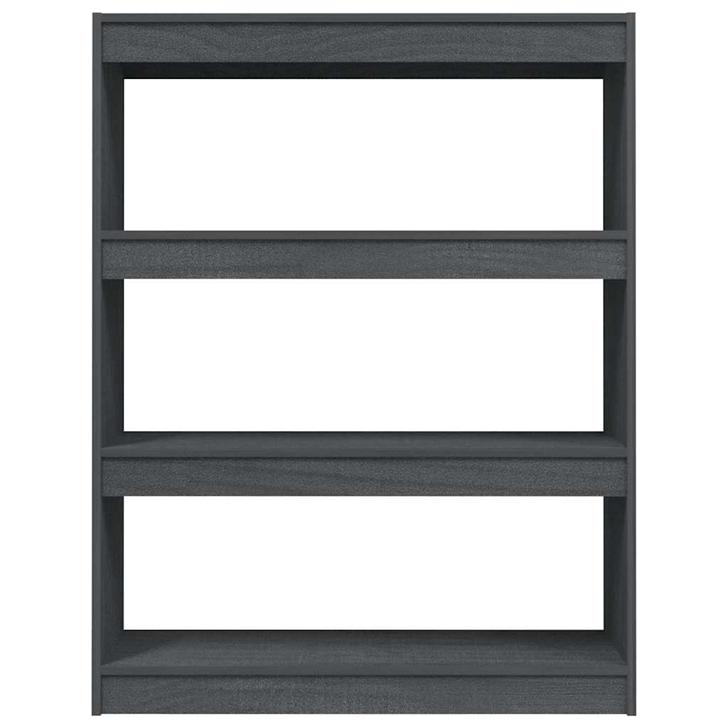 Book Cabinet/Room Divider 100x30x103 cm Solid Wood Pine Grey 103 cm