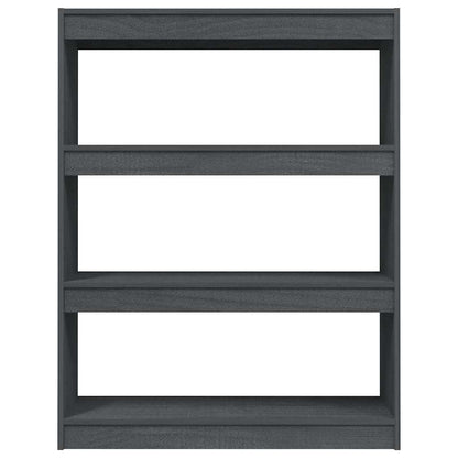 Book Cabinet/Room Divider 100x30x103 cm Solid Wood Pine Grey 103 cm