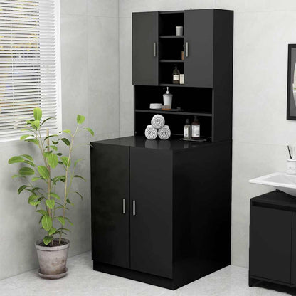 Washing Machine Cabinet 70,5x25,5x90 cm Black