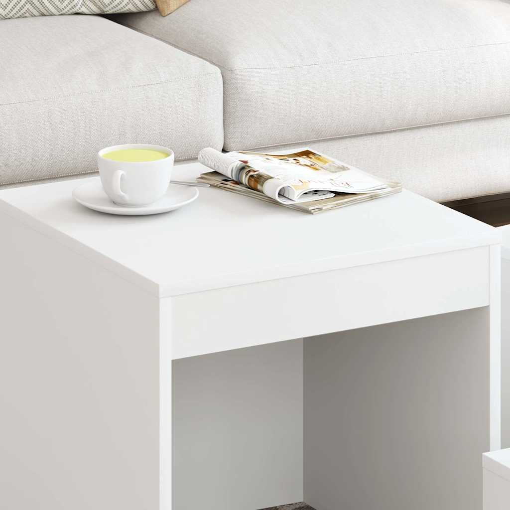 Nesting Tables 3 pcs Engineered Wood White
