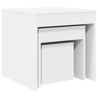 Nesting Tables 3 pcs Engineered Wood White