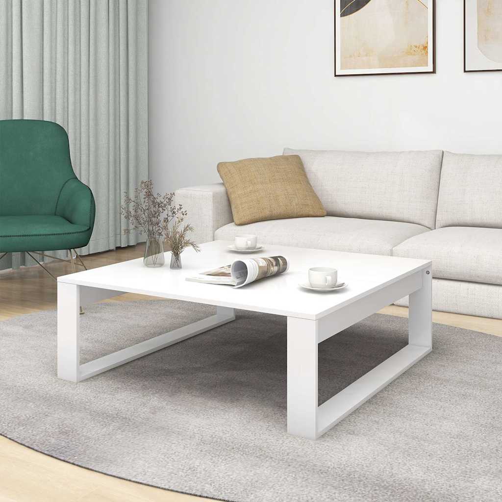 Coffee Table 100x100x35 cm Engineered Wood White