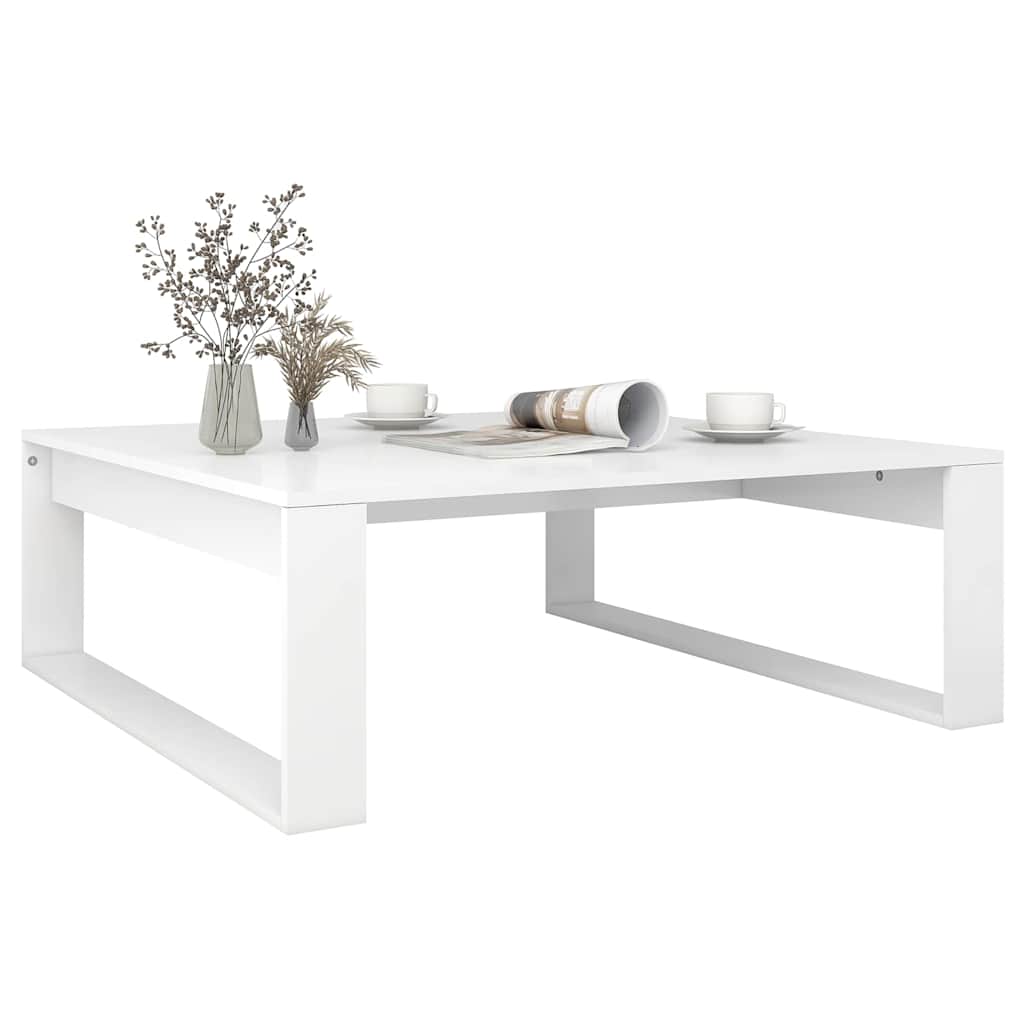 Coffee Table 100x100x35 cm Engineered Wood White