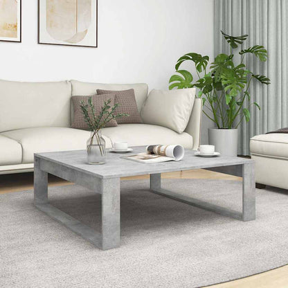 Coffee Table 100x100x35 cm Engineered Wood Concrete grey