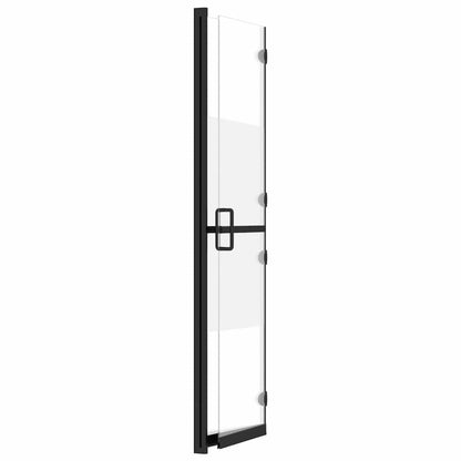 vidaXL Foldable Walk-in Shower Wall Half Frosted ESG Glass 120x190 cm 6
