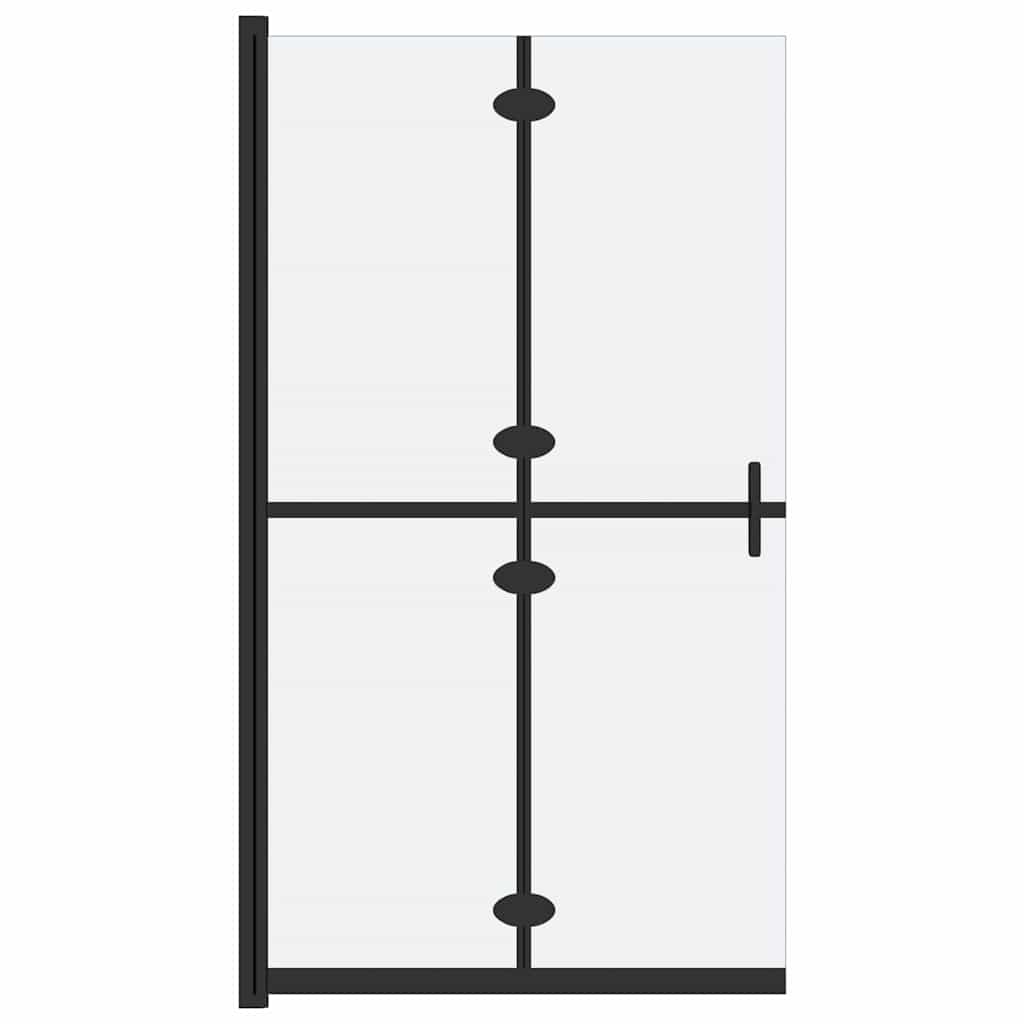 151197 vidaXL Foldable Walk-in Shower Wall Frosted ESG Glass 120x190 cm 2