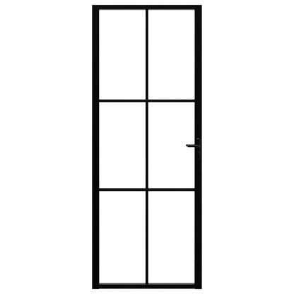 vidaXL Interior doors 76 x 201.5 cm Aluminium Black and Transparent 3