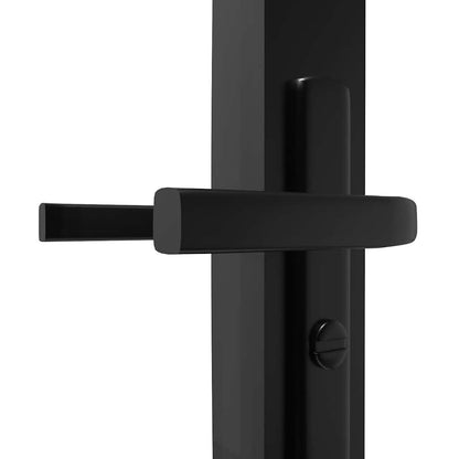 vidaXL Interior doors 83 x 201.5 cm Aluminium Black and Transparent 5