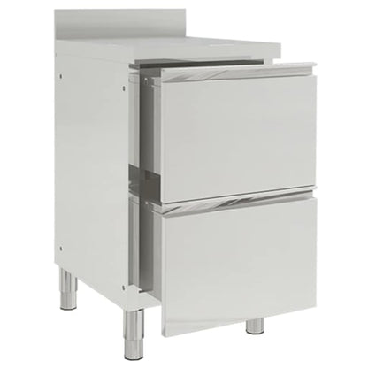 vidaXL Commercial Kitchen Cabinet with 2 Drawers 50x60x96 cm 2