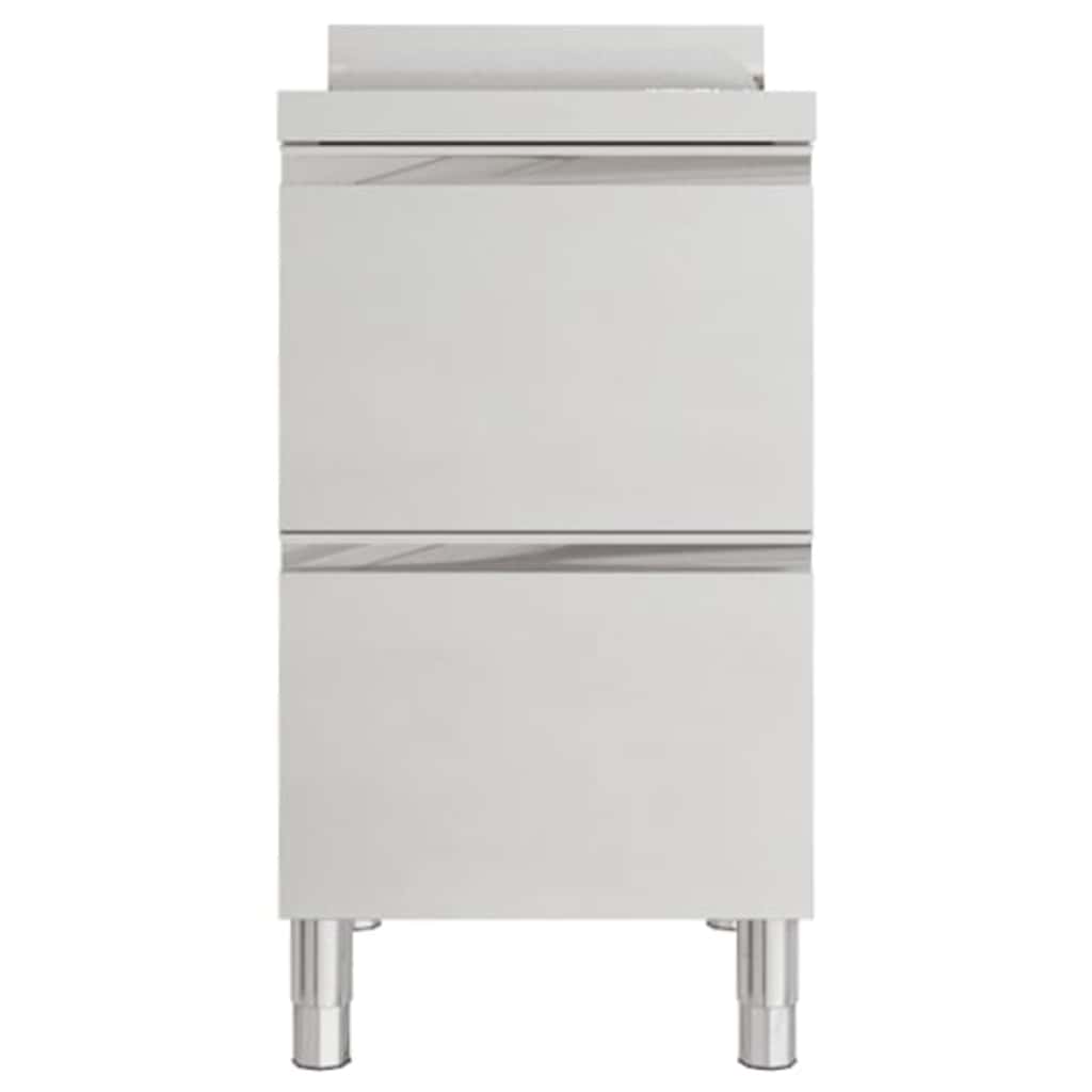 vidaXL Commercial Kitchen Cabinet with 2 Drawers 50x60x96 cm 3