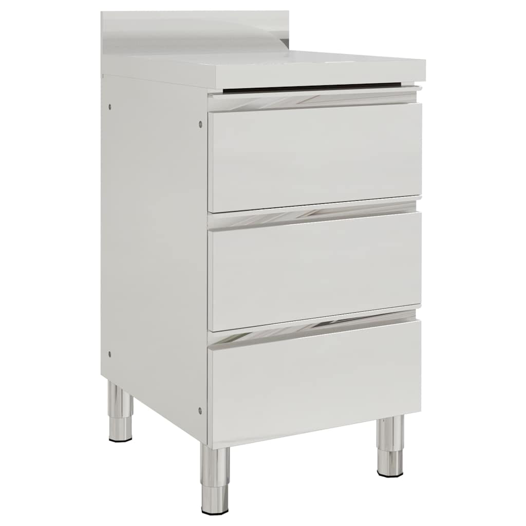vidaXL Commercial Kitchen Cabinet with 3 Drawers 50x60x96 cm 1