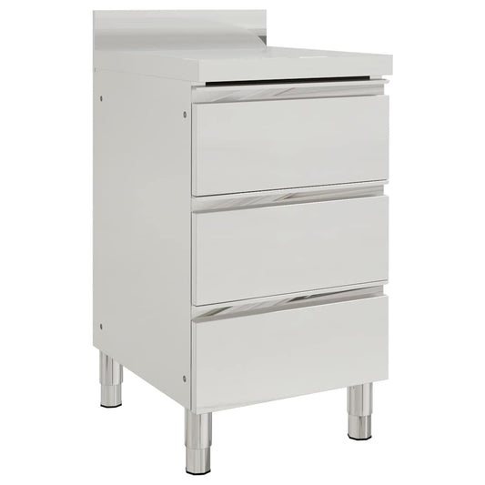 vidaXL Commercial Kitchen Cabinet with 3 Drawers 50x60x96 cm 1