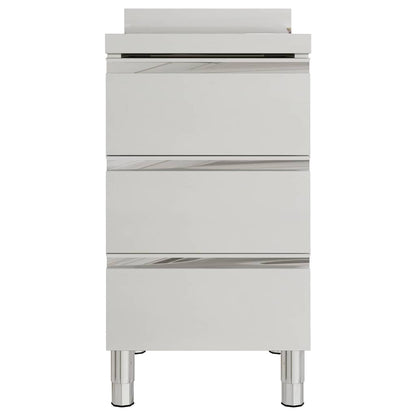 vidaXL Commercial Kitchen Cabinet with 3 Drawers 50x60x96 cm 3