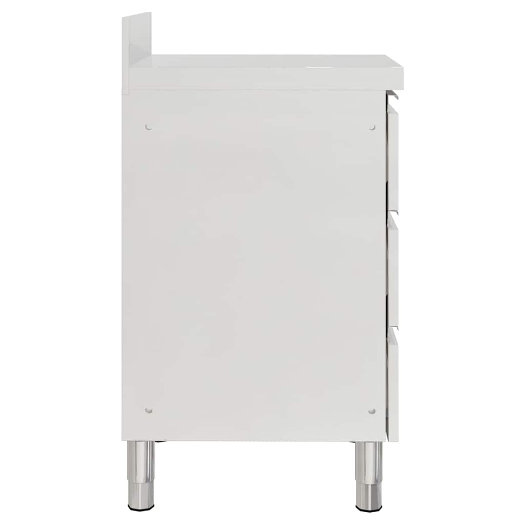 vidaXL Commercial Kitchen Cabinet with 3 Drawers 50x60x96 cm 4