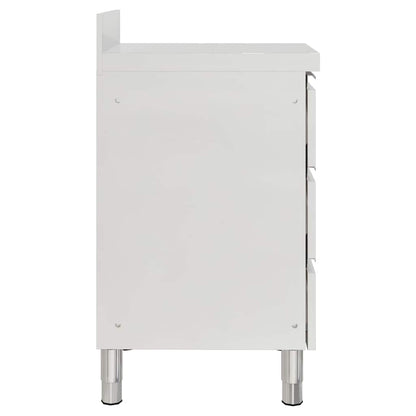 vidaXL Commercial Kitchen Cabinet with 3 Drawers 50x60x96 cm 4