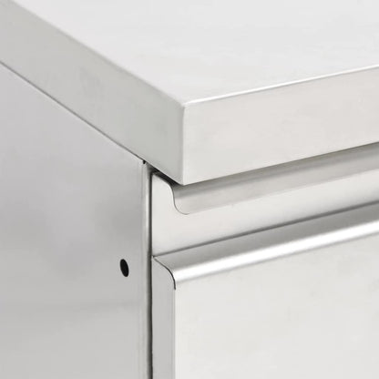 vidaXL Commercial Kitchen Cabinet with 3 Drawers 50x60x96 cm 5