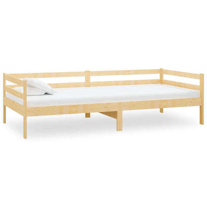 Day Bed without Mattress Solid Wood Pine Natural 90 cm