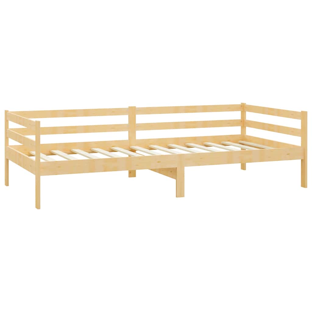 Day Bed without Mattress Solid Wood Pine Natural 90 cm