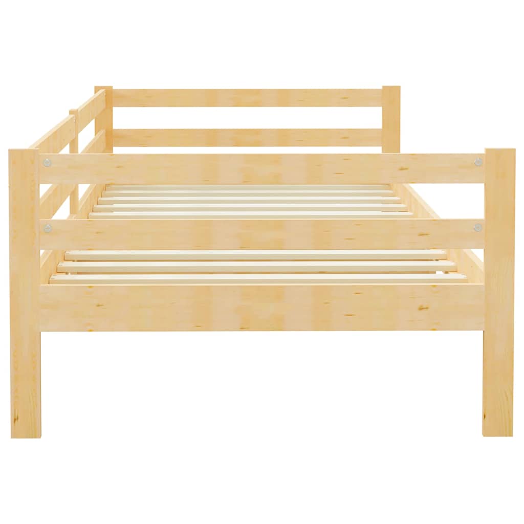 Day Bed without Mattress Solid Wood Pine Natural 90 cm