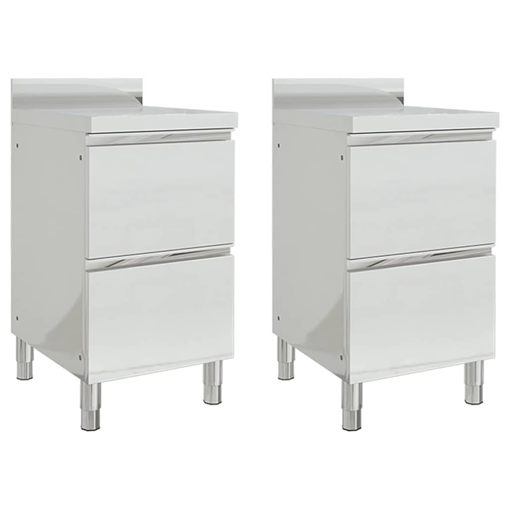 vidaXL Commercial Kitchen Cabinets Stainless Steel
