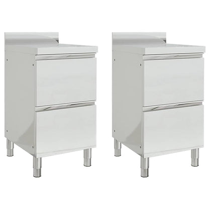 vidaXL Commercial Kitchen Cabinets Stainless Steel