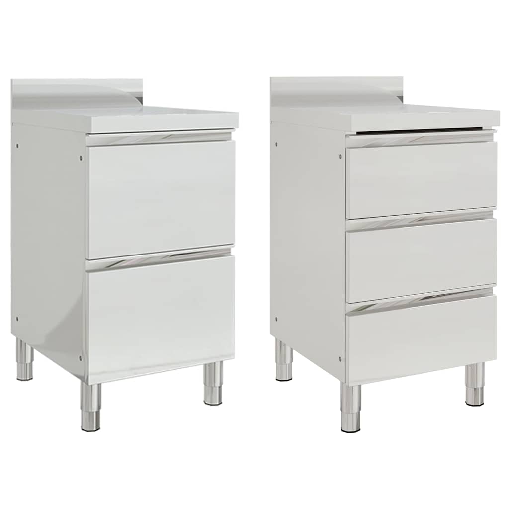 vidaXL Commercial Kitchen Cabinets Stainless Steel