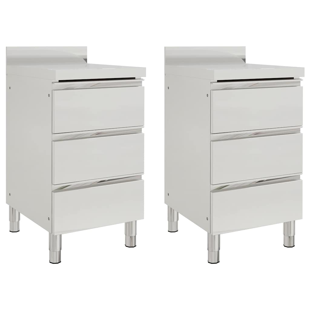 vidaXL Commercial Kitchen Cabinets Stainless Steel