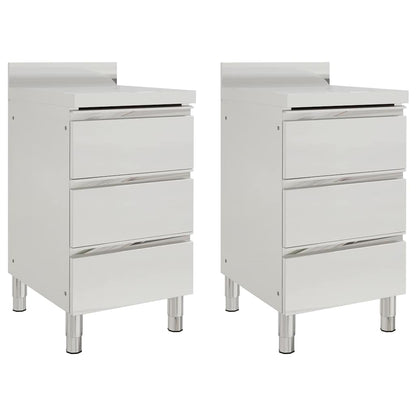 vidaXL Commercial Kitchen Cabinets Stainless Steel