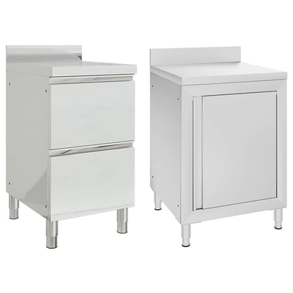 vidaXL Commercial Kitchen Cabinets Stainless Steel