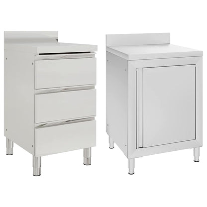 vidaXL Commercial Kitchen Cabinets Stainless Steel