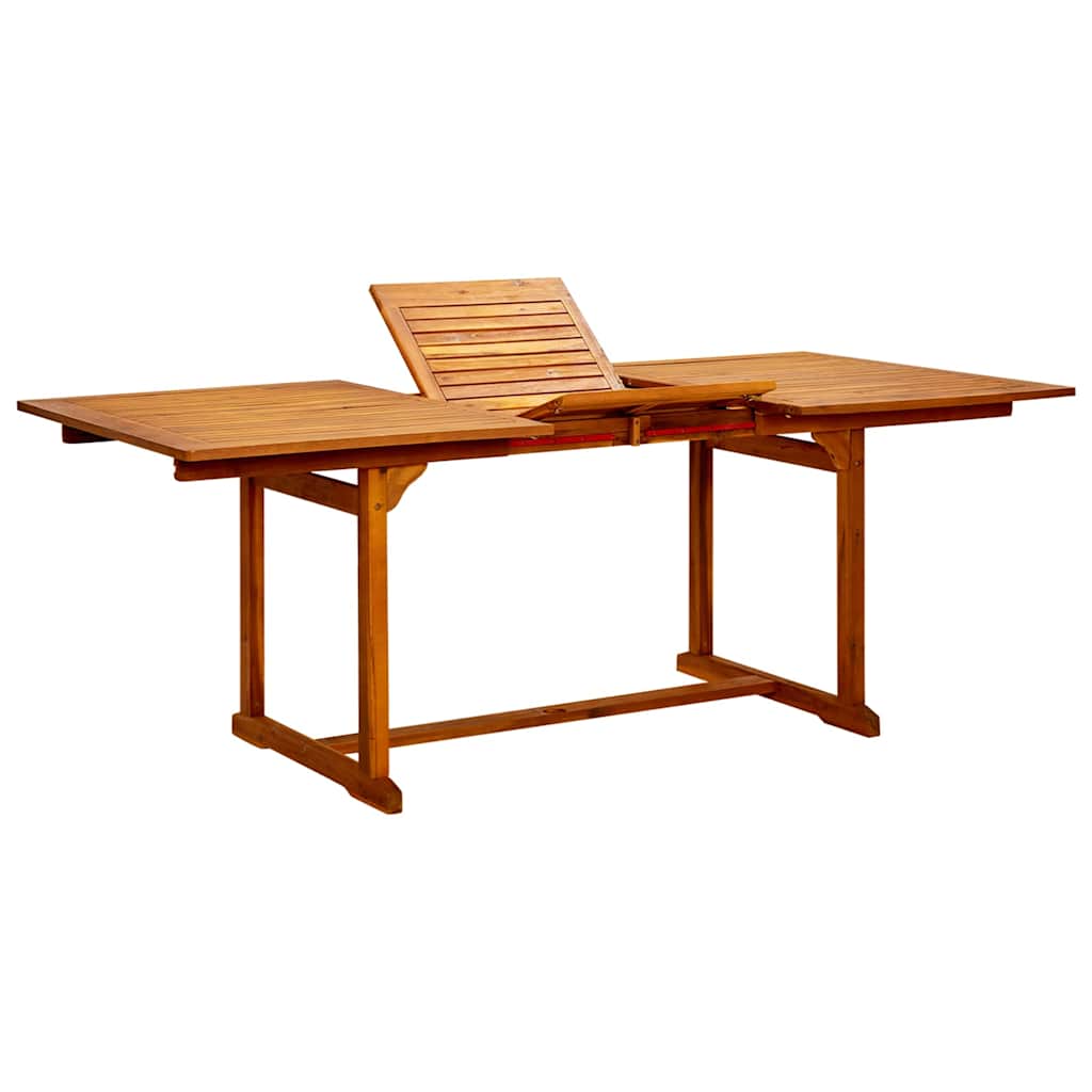 316564 vidaXL Garden Dining Table (150-200)x100x75 cm Solid Acacia Wood 1